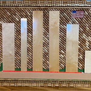 Wooden Panel Art with American Flag